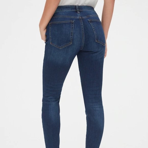Gap Mid Rise Curvy Skinny Jeans in Indigo, Sz 4 - Picture 2 of 12